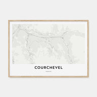 Courchevel Map Landscape Poster