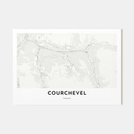 Courchevel Map Landscape Poster