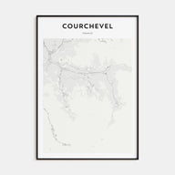 Courchevel Map Portrait Poster