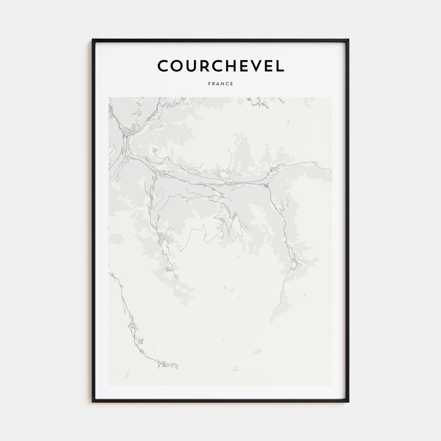 Courchevel Map Portrait Poster