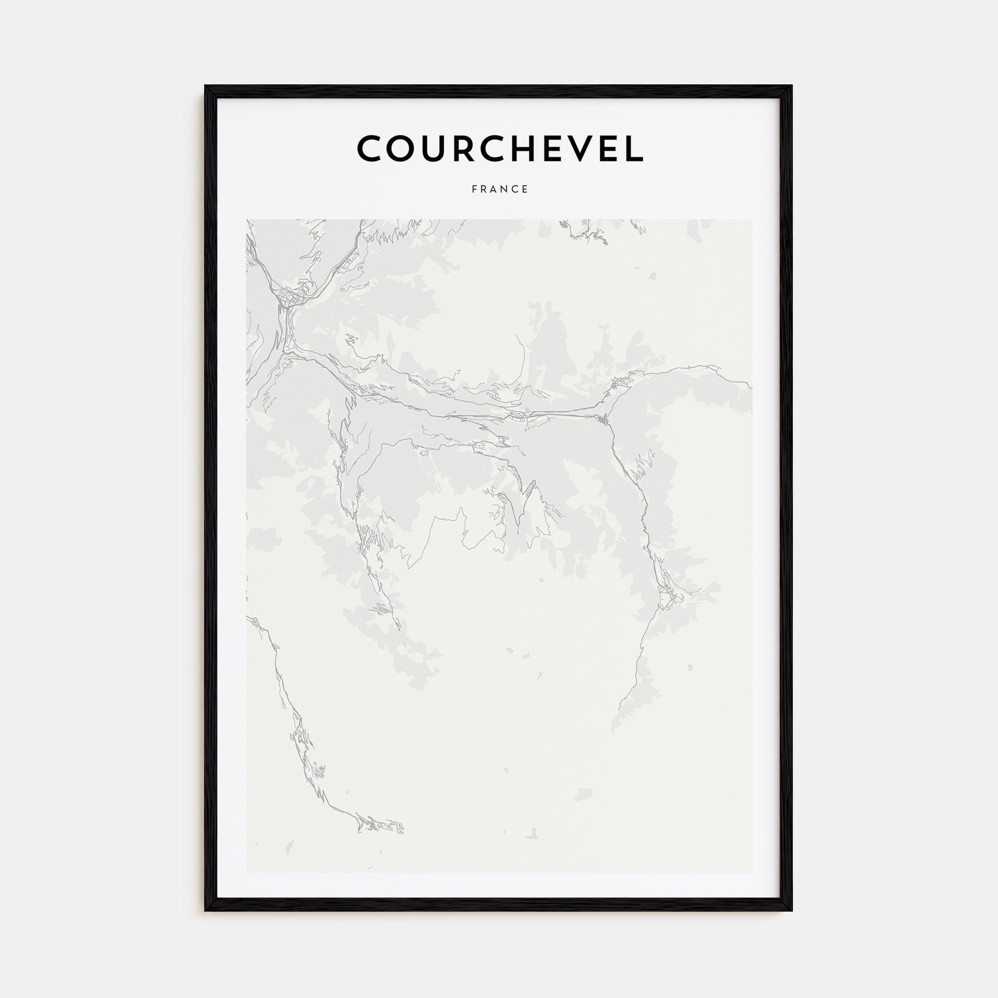Courchevel Map Portrait Poster