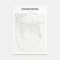Courchevel Map Portrait Poster