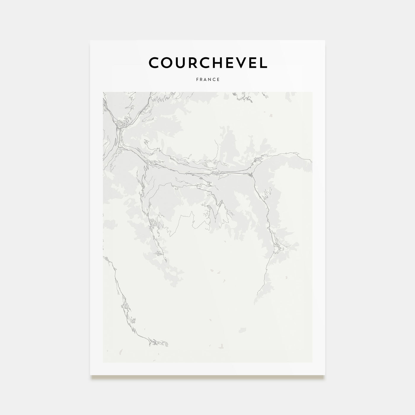 Courchevel Map Portrait Poster