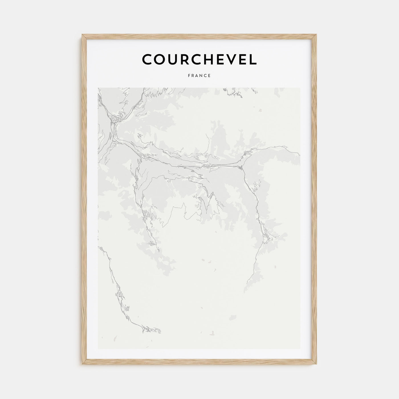 Courchevel Map Portrait Poster