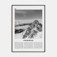 Courchevel Travel B&W Poster