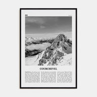 Courchevel Travel B&W Poster