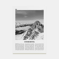 Courchevel Travel B&W Poster