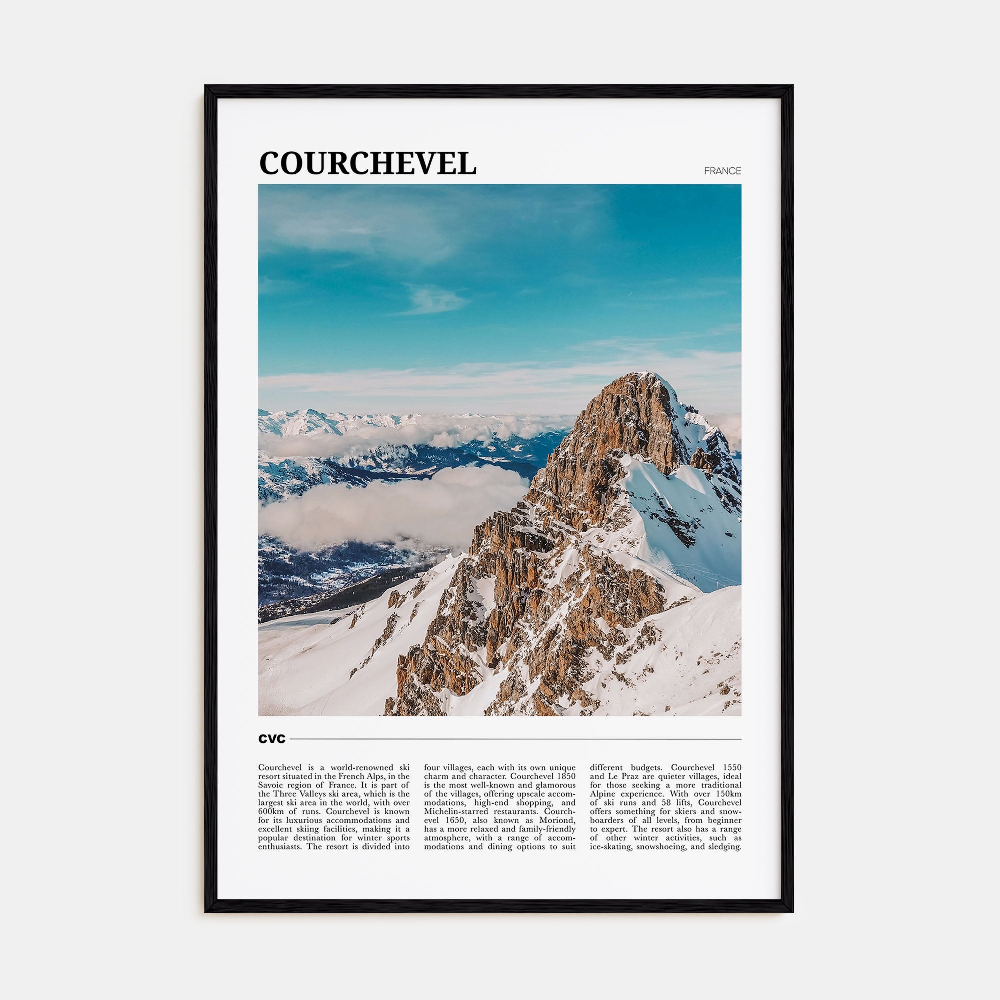 Courchevel Travel Color Poster