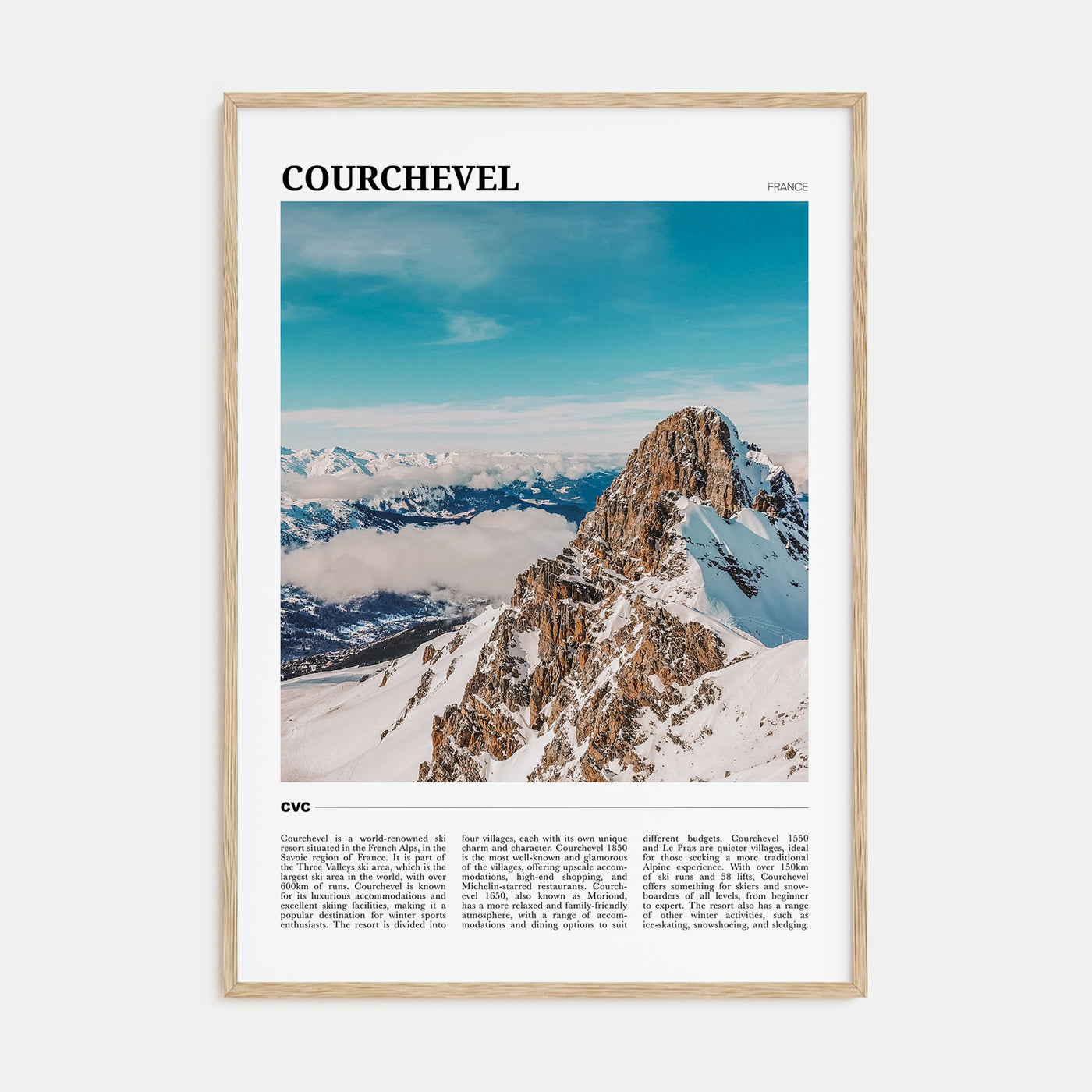 Courchevel Travel Color Poster