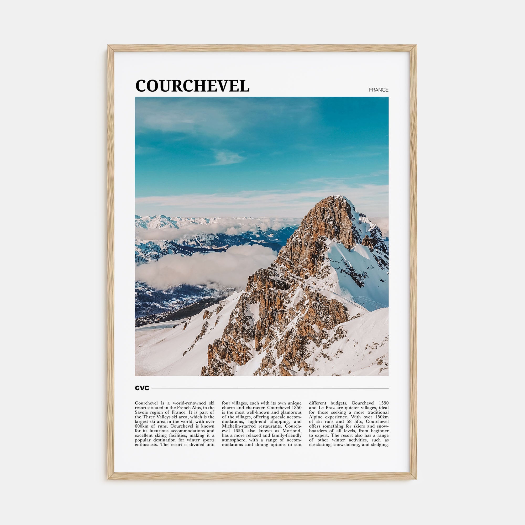 Courchevel Travel Color Poster