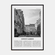 Covent Garden Travel B&W Poster