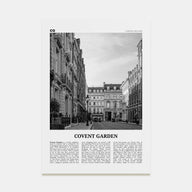 Covent Garden Travel B&W Poster