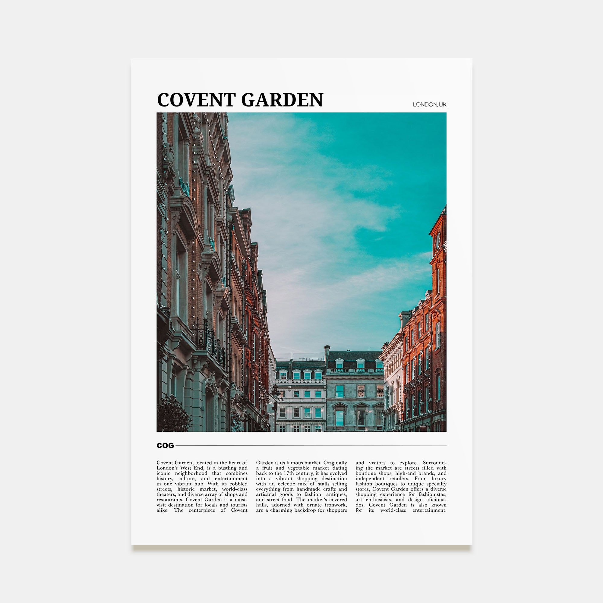 Covent Garden Travel Color Poster