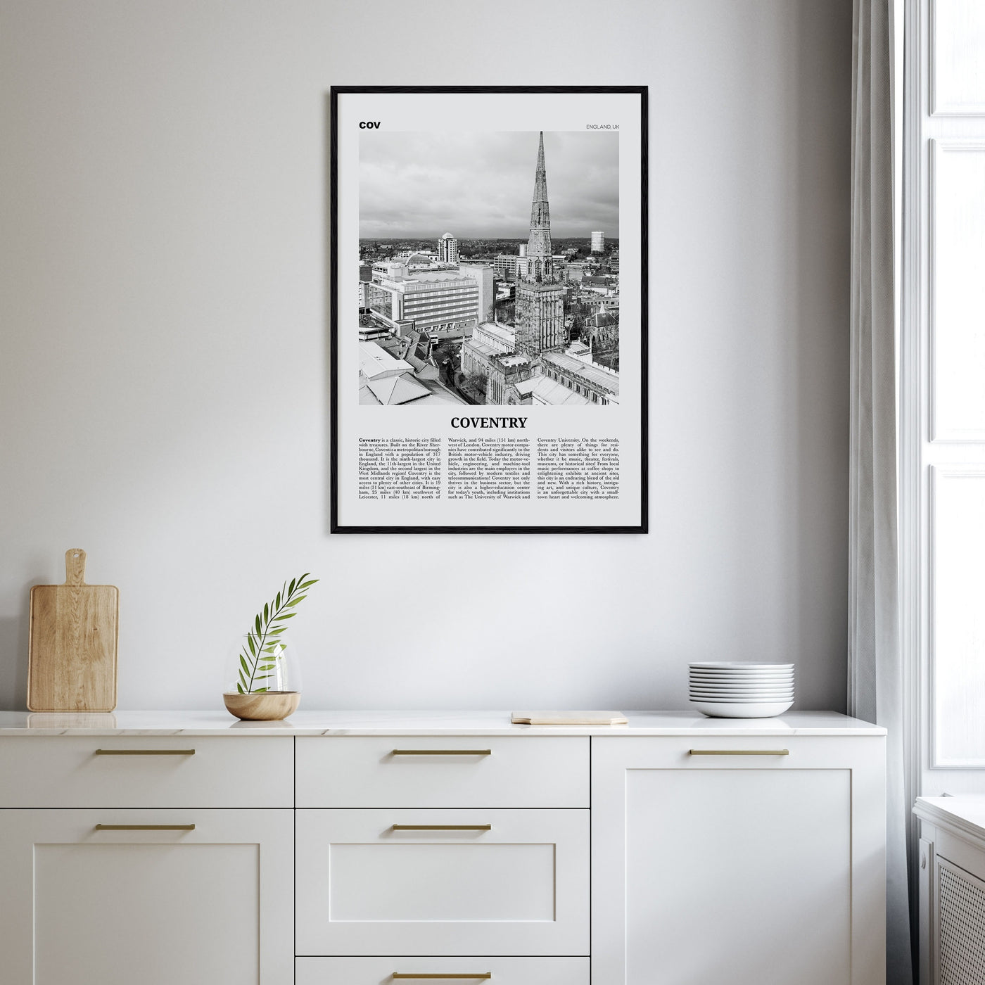 Coventry Travel B&W Poster