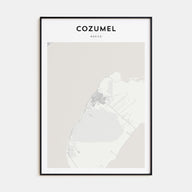 Cozumel Map Portrait Poster