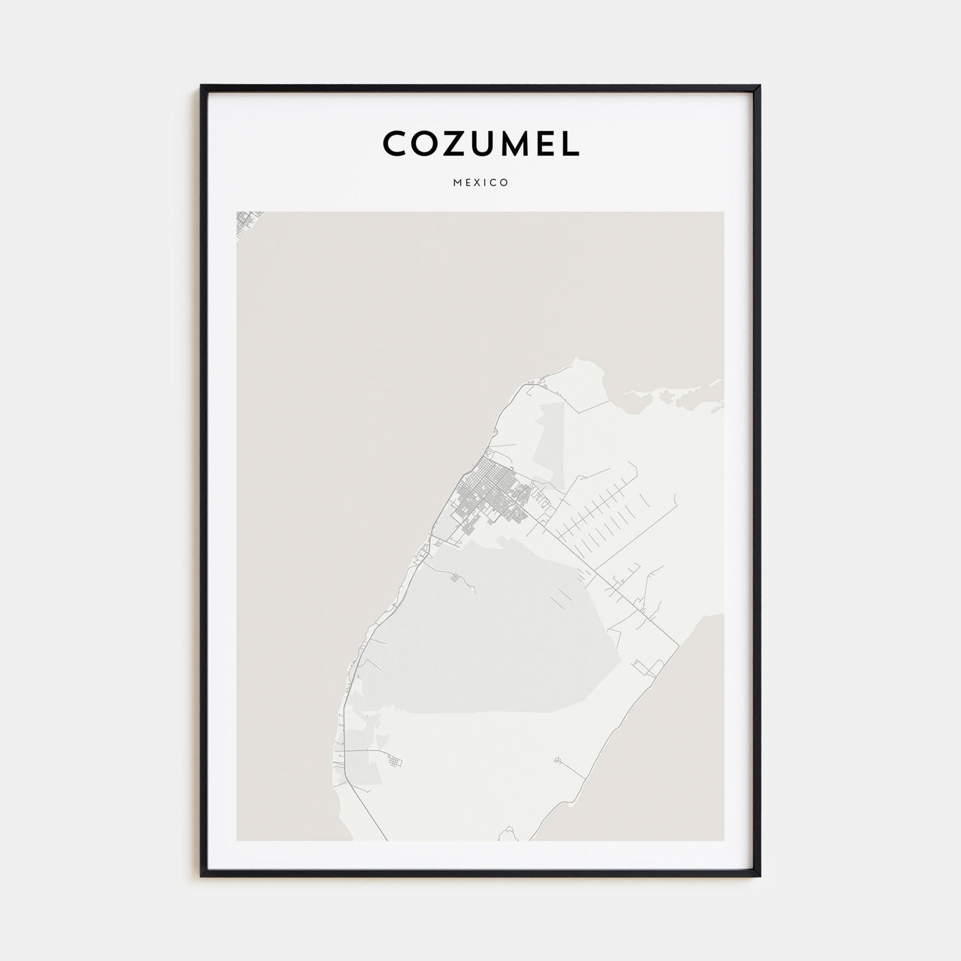 Cozumel Map Portrait Poster