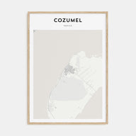 Cozumel Map Portrait Poster