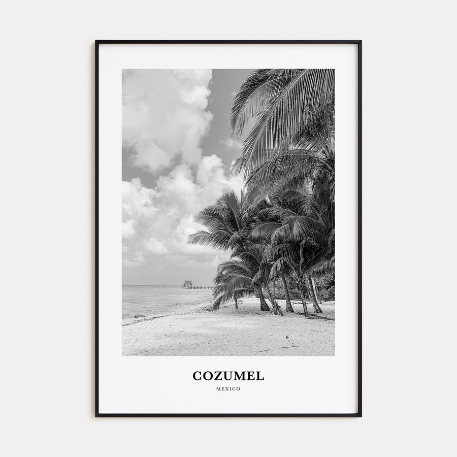 Cozumel Portrait B&W Poster
