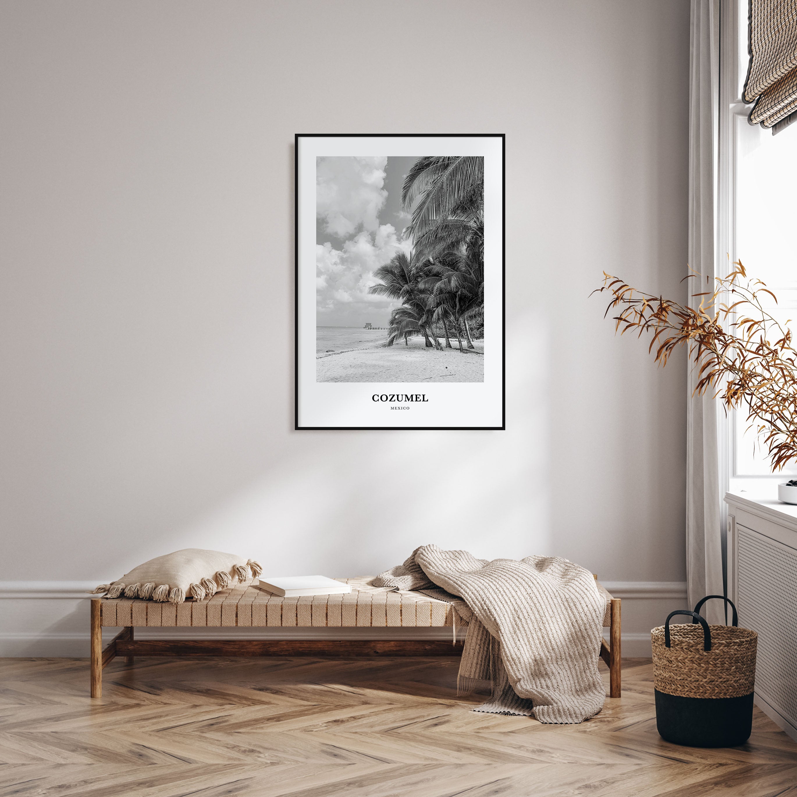 Cozumel Portrait B&W Poster