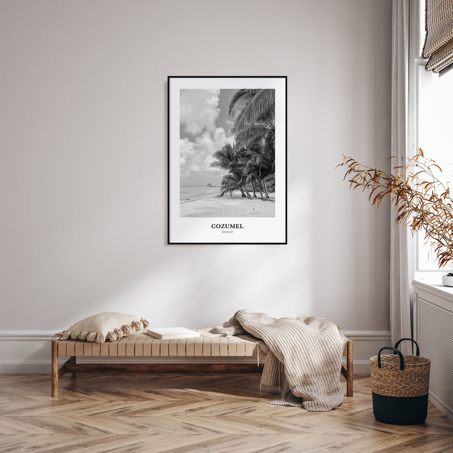 Cozumel Portrait B&W Poster