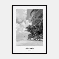 Cozumel Portrait B&W Poster