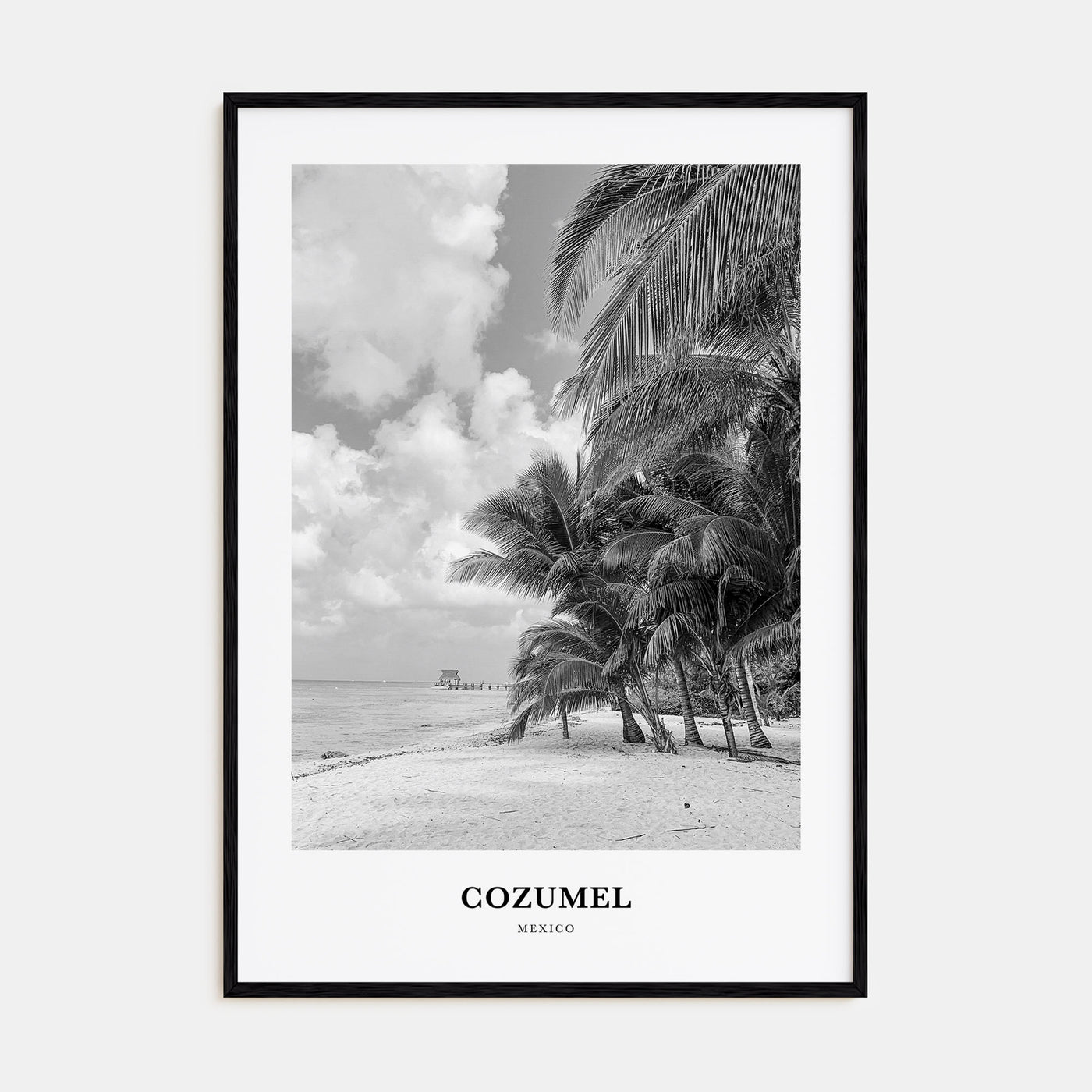 Cozumel Portrait B&W Poster