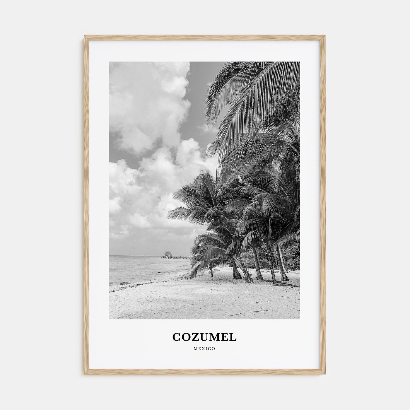 Cozumel Portrait B&W Poster
