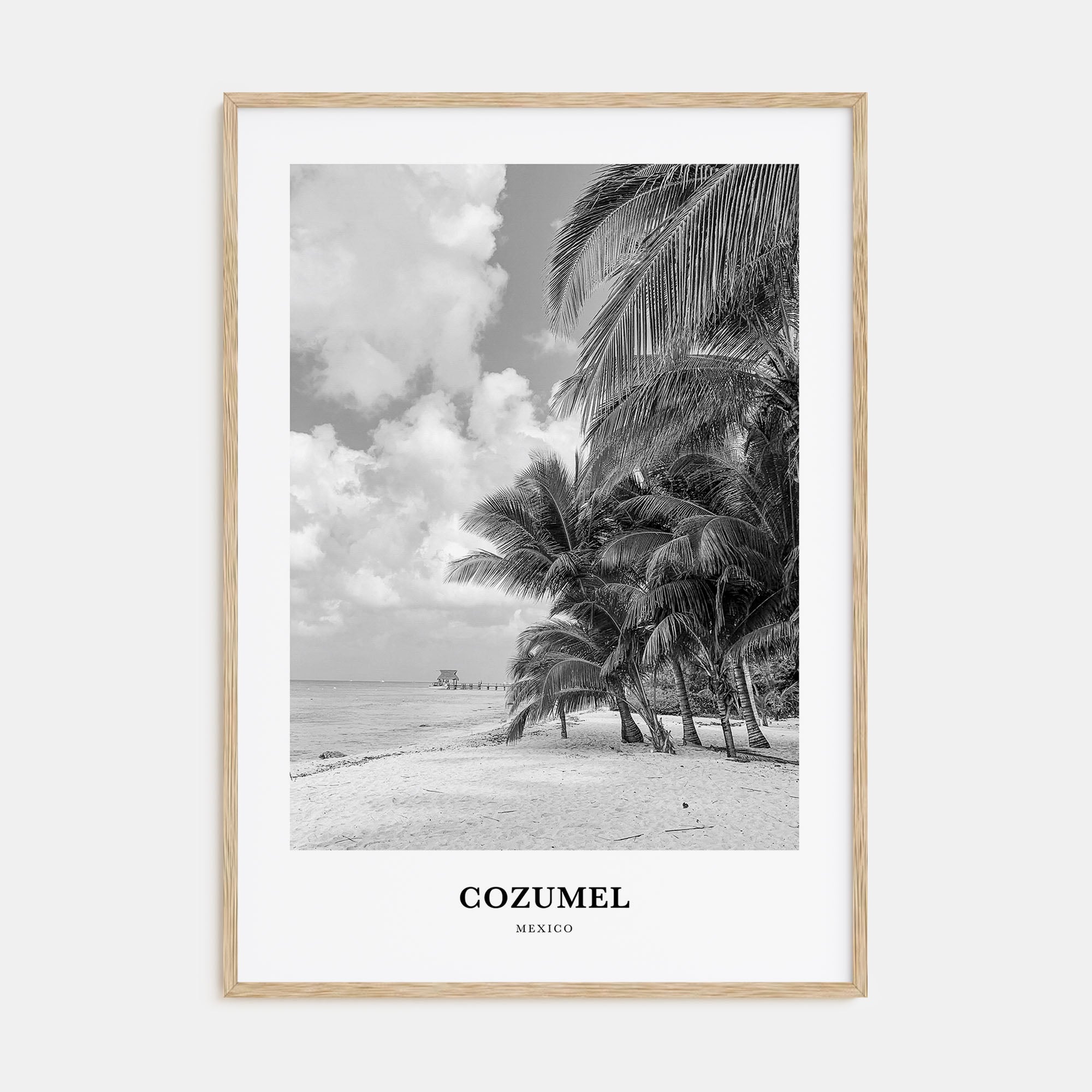 Cozumel Portrait B&W Poster