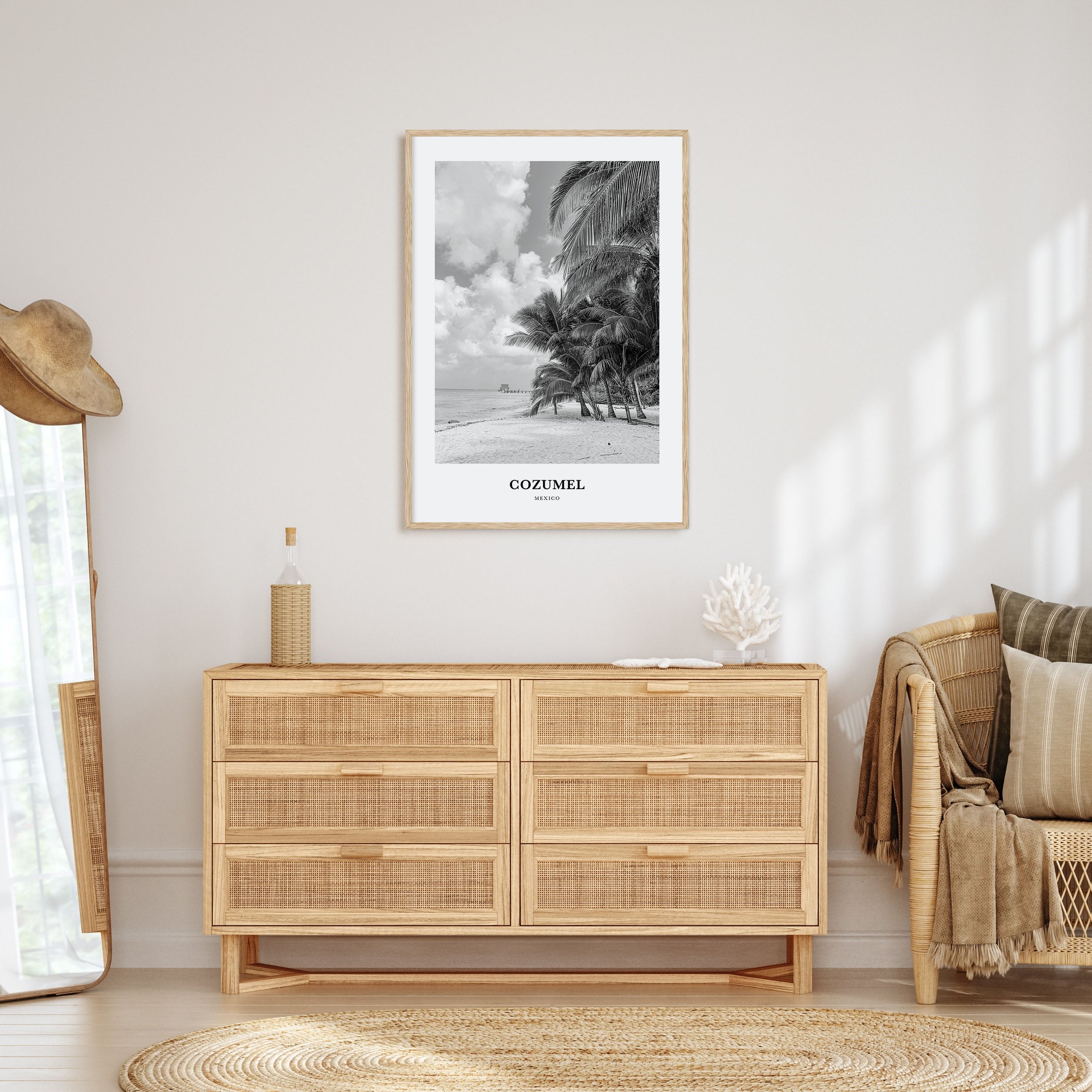 Cozumel Portrait B&W Poster