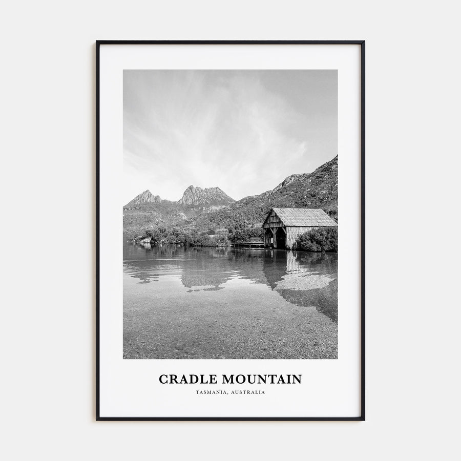 Cradle Mountain Portrait B&W Poster