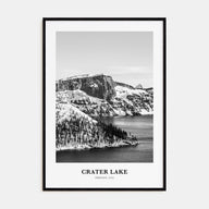 Crater Lake Portrait B&W Poster