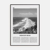 Crescent Head Travel B&W Poster