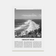 Crescent Head Travel B&W Poster