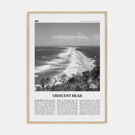 Crescent Head Travel B&W Poster