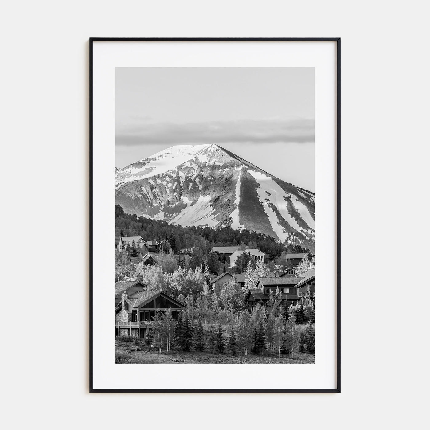 Crested Butte Photo B&W Poster