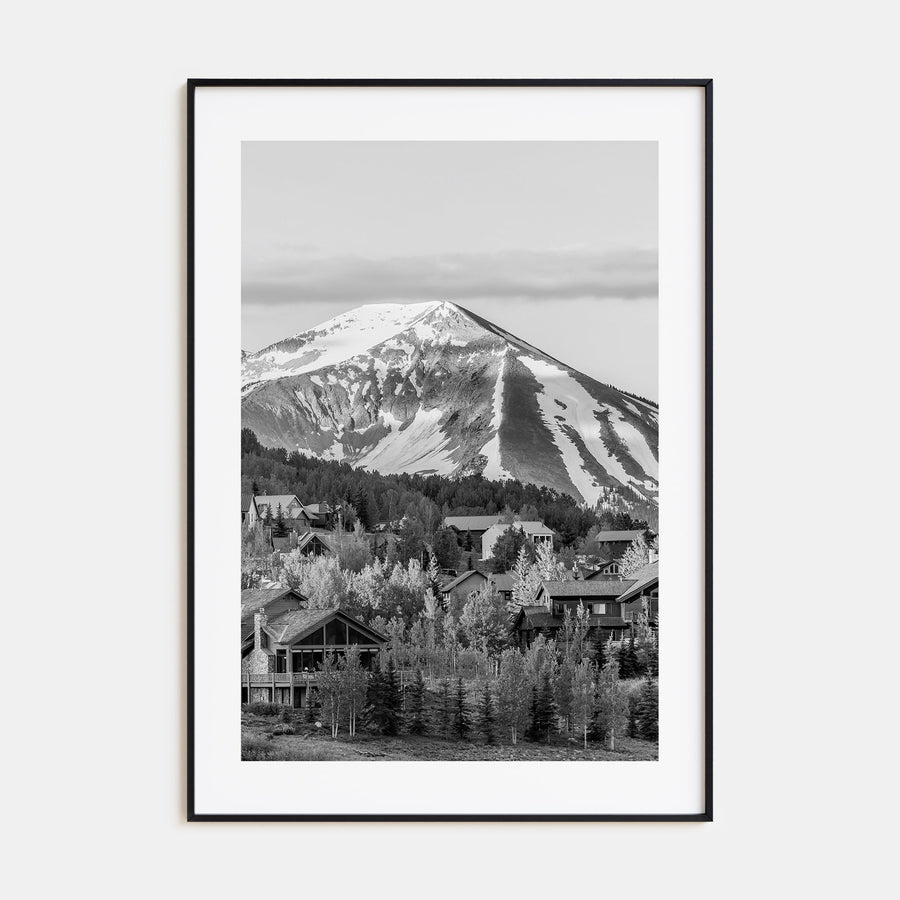 Crested Butte Photo B&W Poster