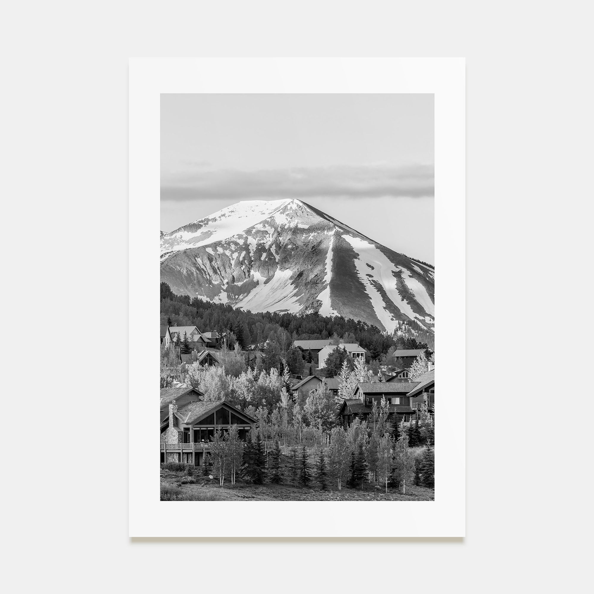 Crested Butte Photo B&W Poster