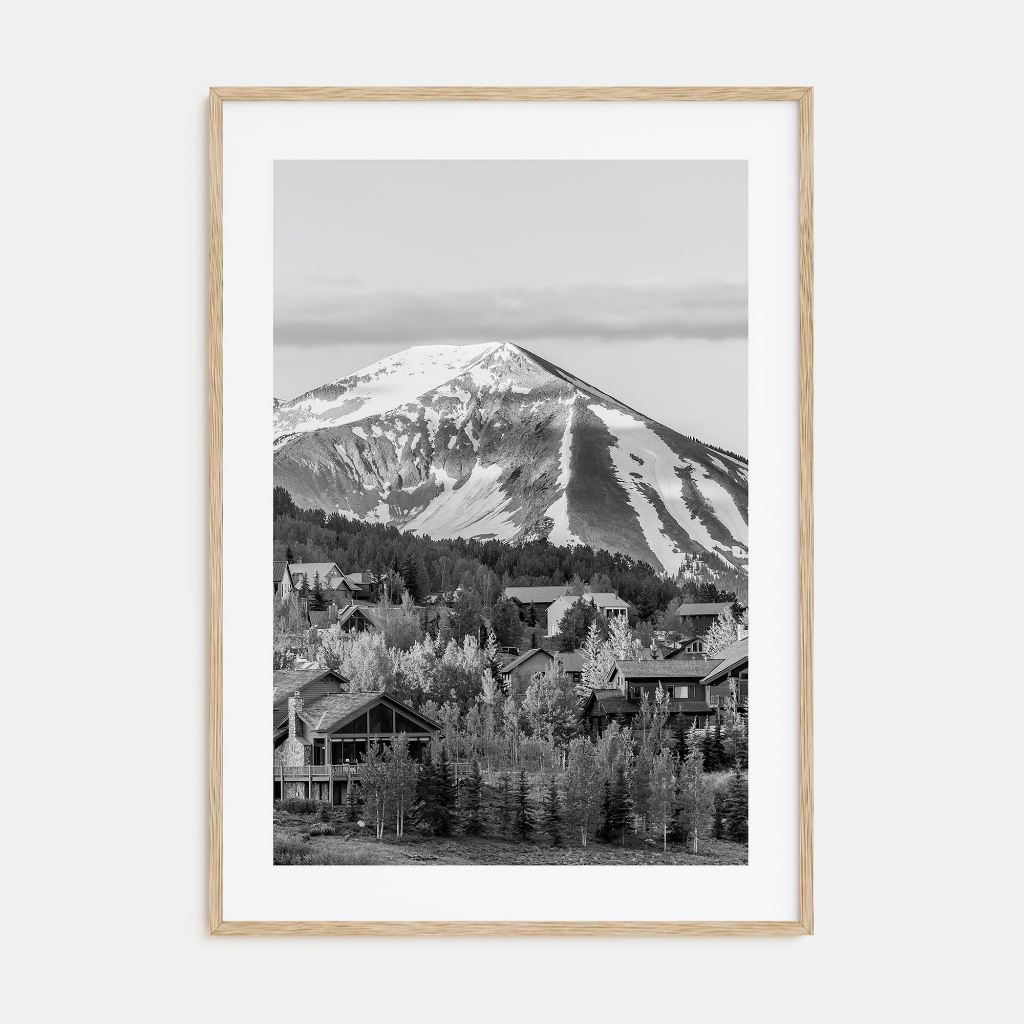 Crested Butte Photo B&W Poster