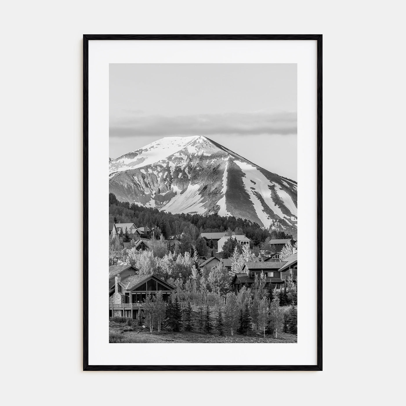 Crested Butte Photo B&W Poster