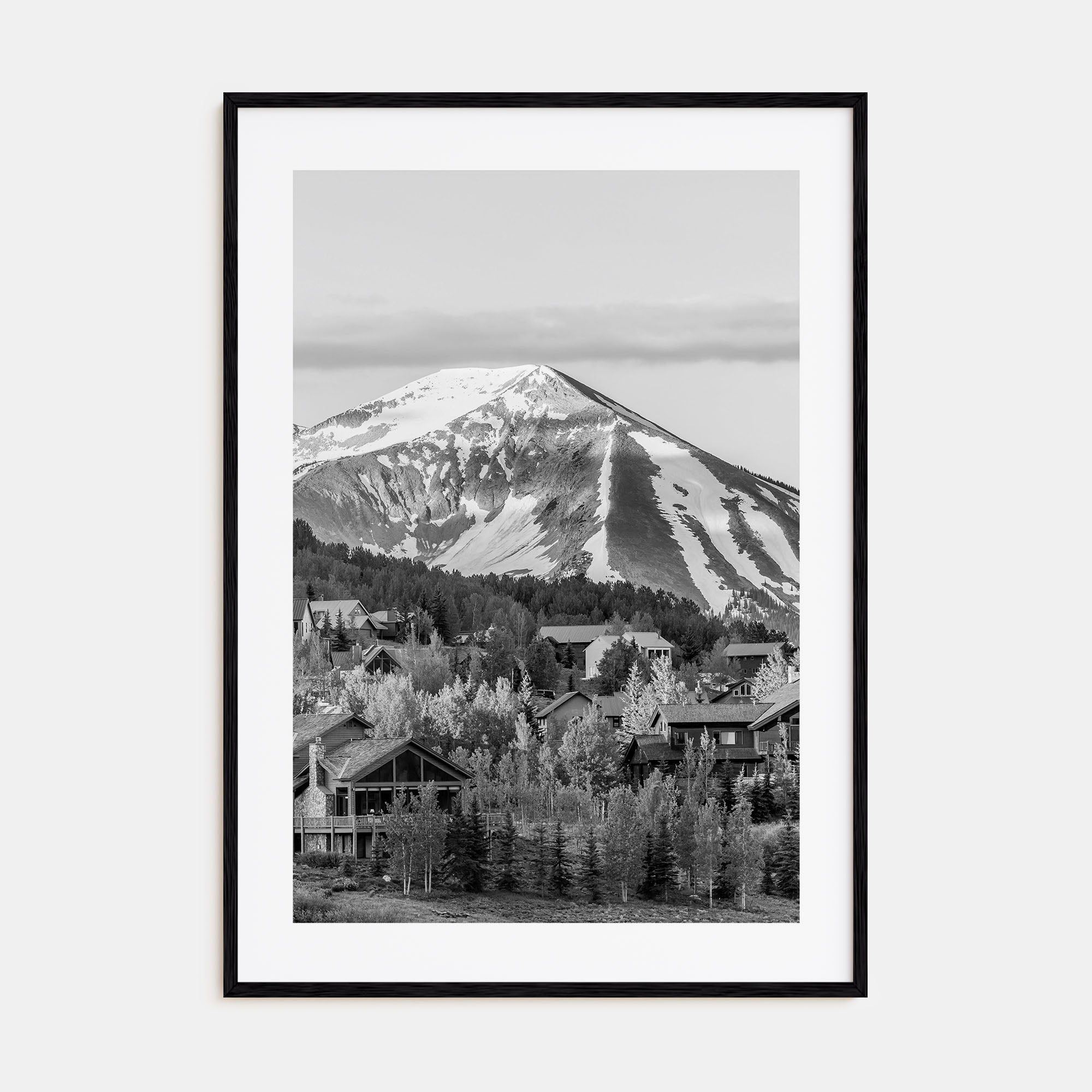 Crested Butte Photo B&W Poster