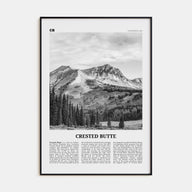 Crested Butte Travel B&W Poster