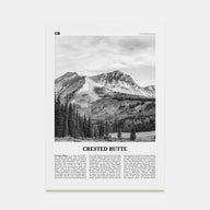 Crested Butte Travel B&W Poster