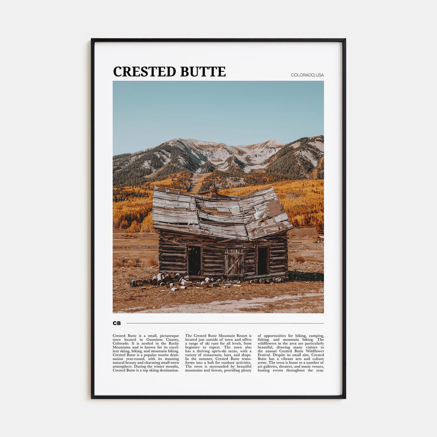 Crested Butte Travel Color Poster