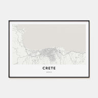 Crete Map Landscape Poster