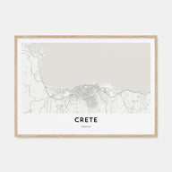 Crete Map Landscape Poster