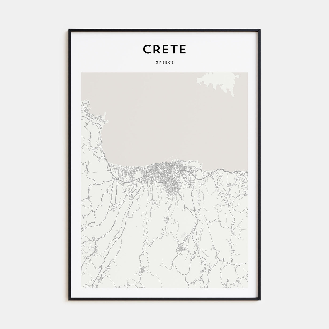 Crete Map Portrait Poster