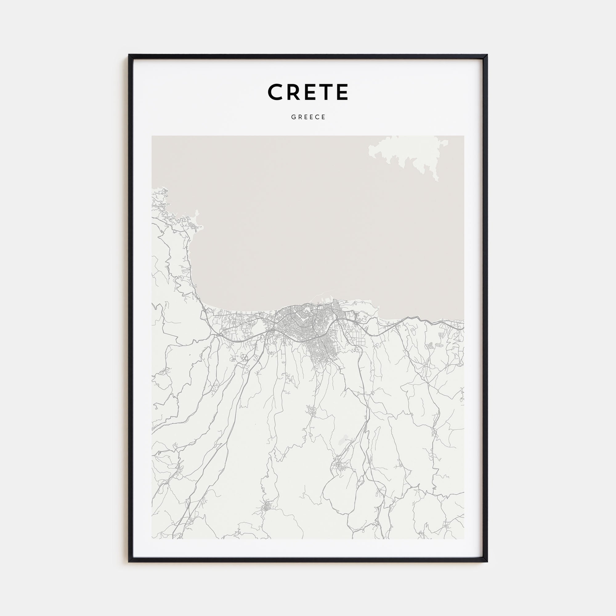 Crete Map Portrait Poster