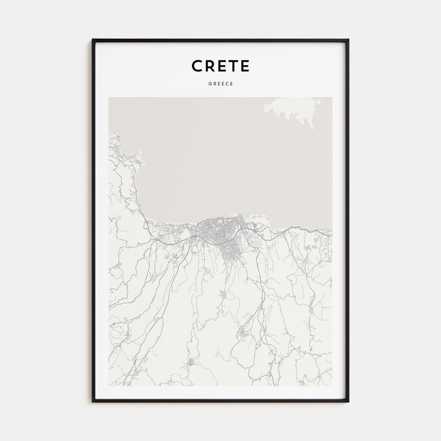 Crete Map Portrait Poster