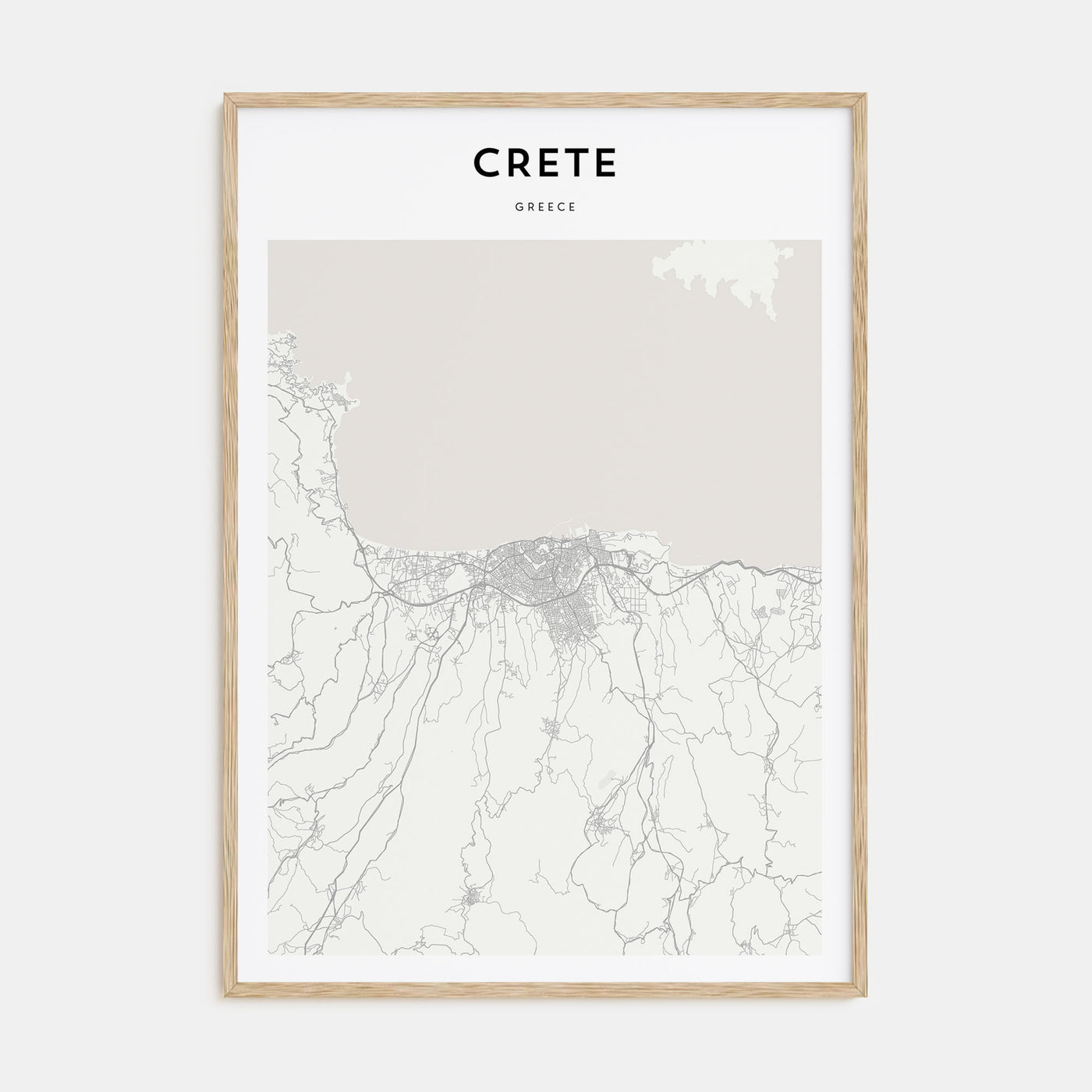 Crete Map Portrait Poster