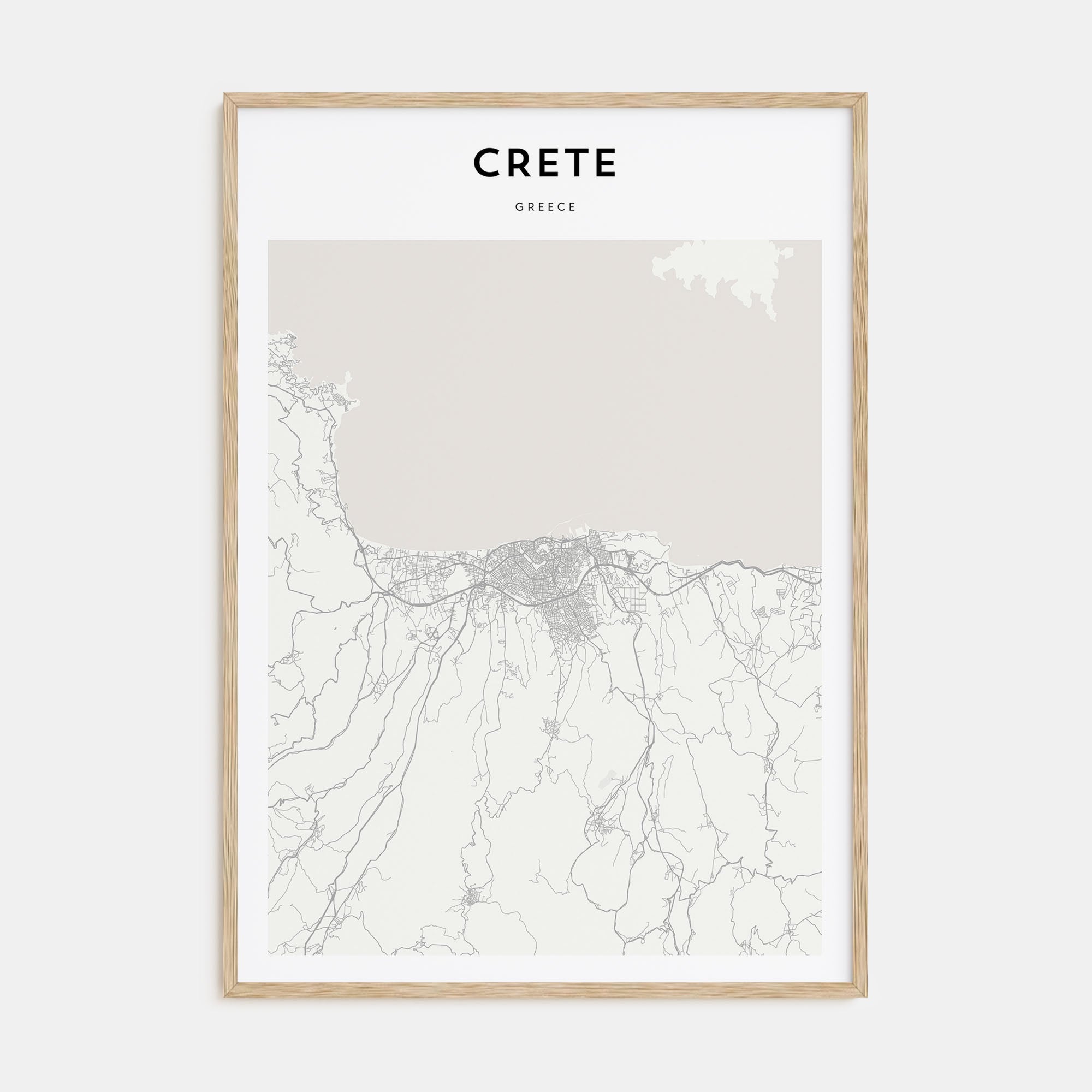 Crete Map Portrait Poster